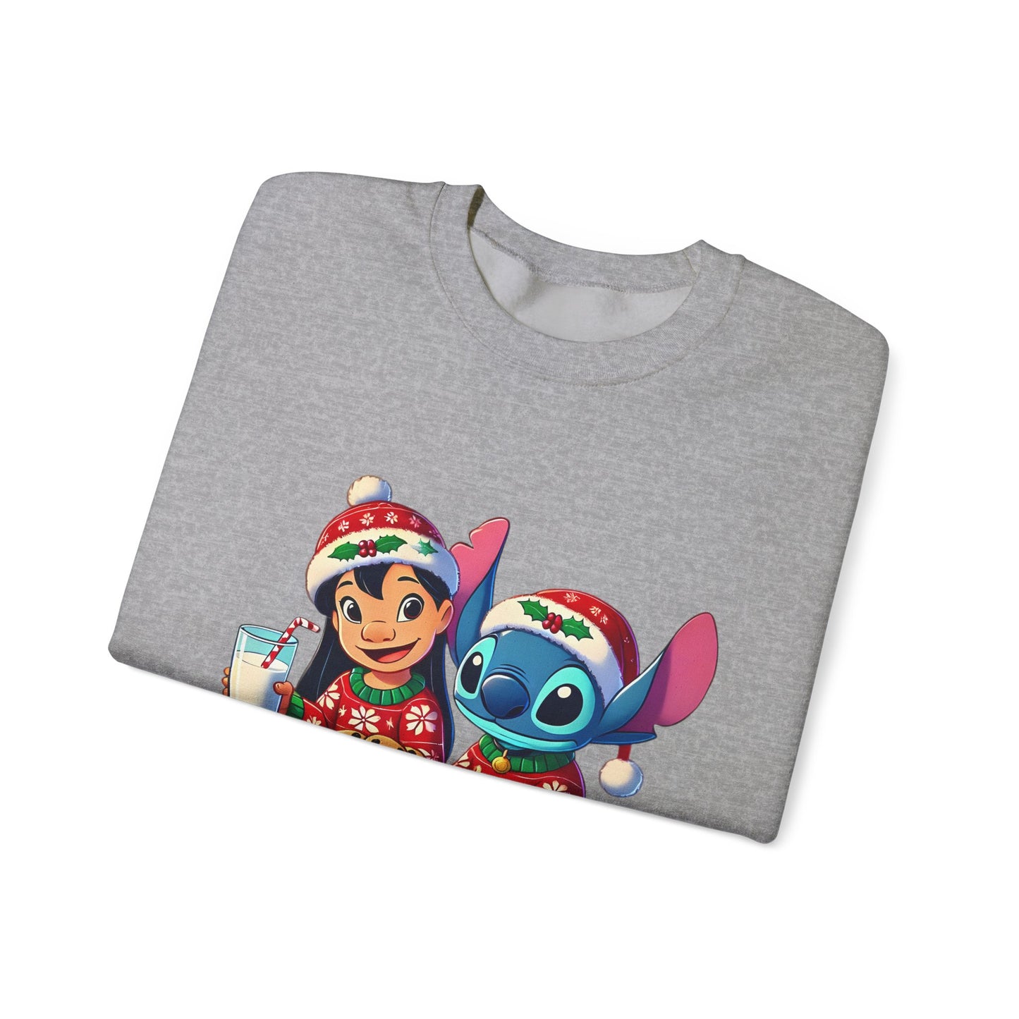 Holiday Character Sweatshirt — Cute Christmas Cookies & Milk Design