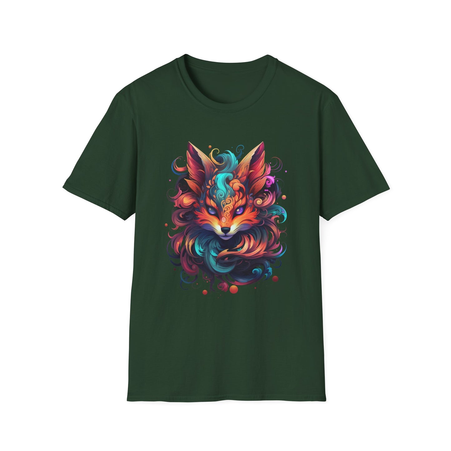 Colorful Fox Illustration Unisex T-Shirt - Vibrant Art Tee