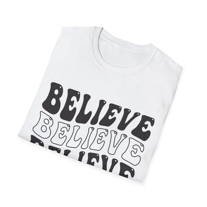 Believe Graphic Tee - Unisex Softstyle T-Shirt, Inspirational Shirt, Motivational Gift, Casual Wear, Everyday Style