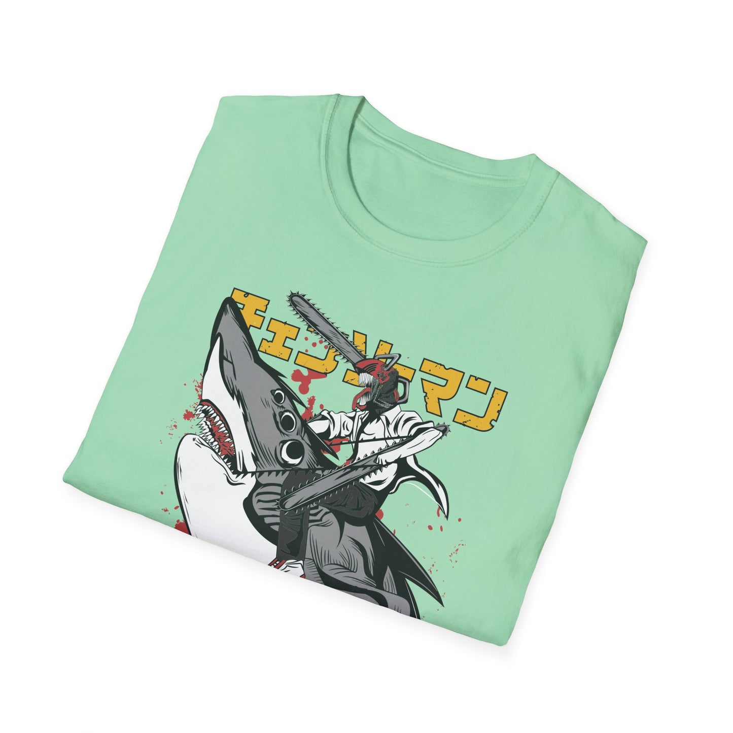 Unisex Softstyle T-Shirt with Unique Design, Cool Graphic Tee, Casual Wear, Gift for Anime Fans, Daily Comfort