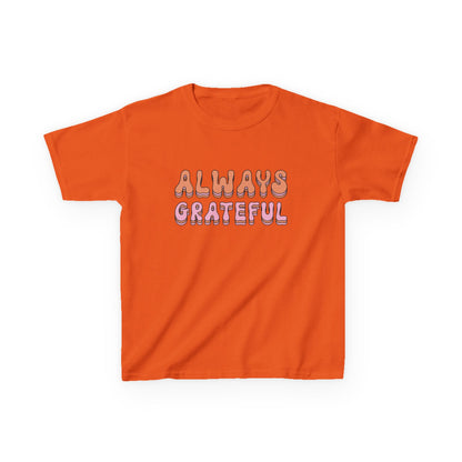 Kids Grateful Tee, Cute Kids Shirt, Positive Vibes T-Shirt, Gratitude Apparel, Gifts for Kids, Everyday Wear, Birthday Gift