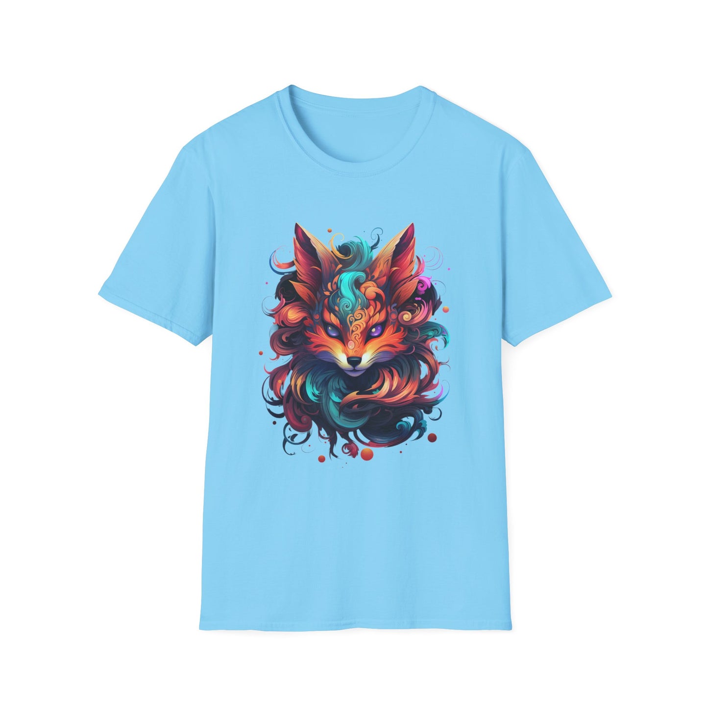 Colorful Fox Illustration Unisex T-Shirt - Vibrant Art Tee