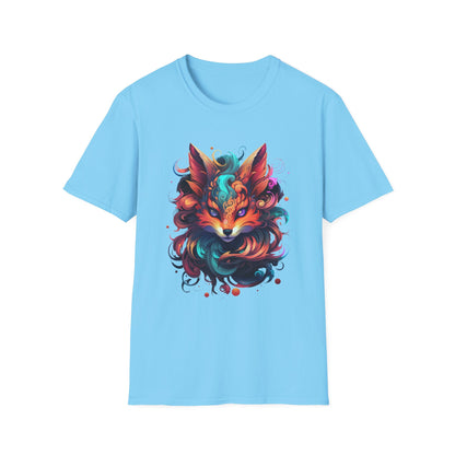 Colorful Fox Illustration Unisex T-Shirt - Vibrant Art Tee