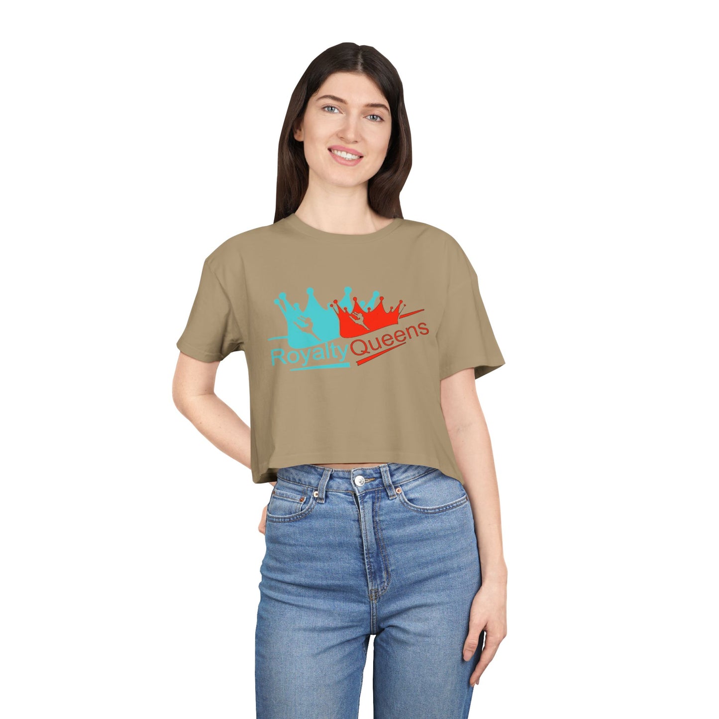Royalty Queens Women's Crop Tee - Stylish Summer Top, Perfect Gift for Birthdays, Group Events, or Casual Outings