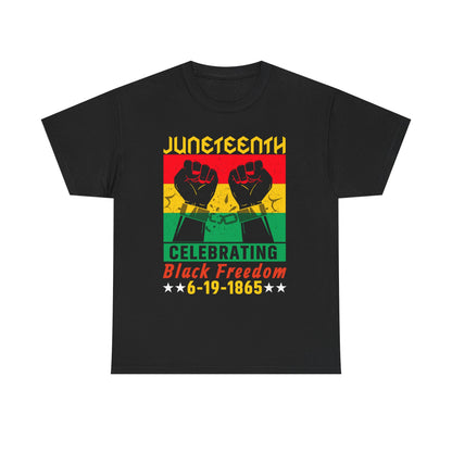 Juneteenth Celebration Tee, Unisex Cotton Shirt, Black Freedom T-Shirt, 6-19-1865 Heritage Top, Summer Festival Apparel, History Shirt