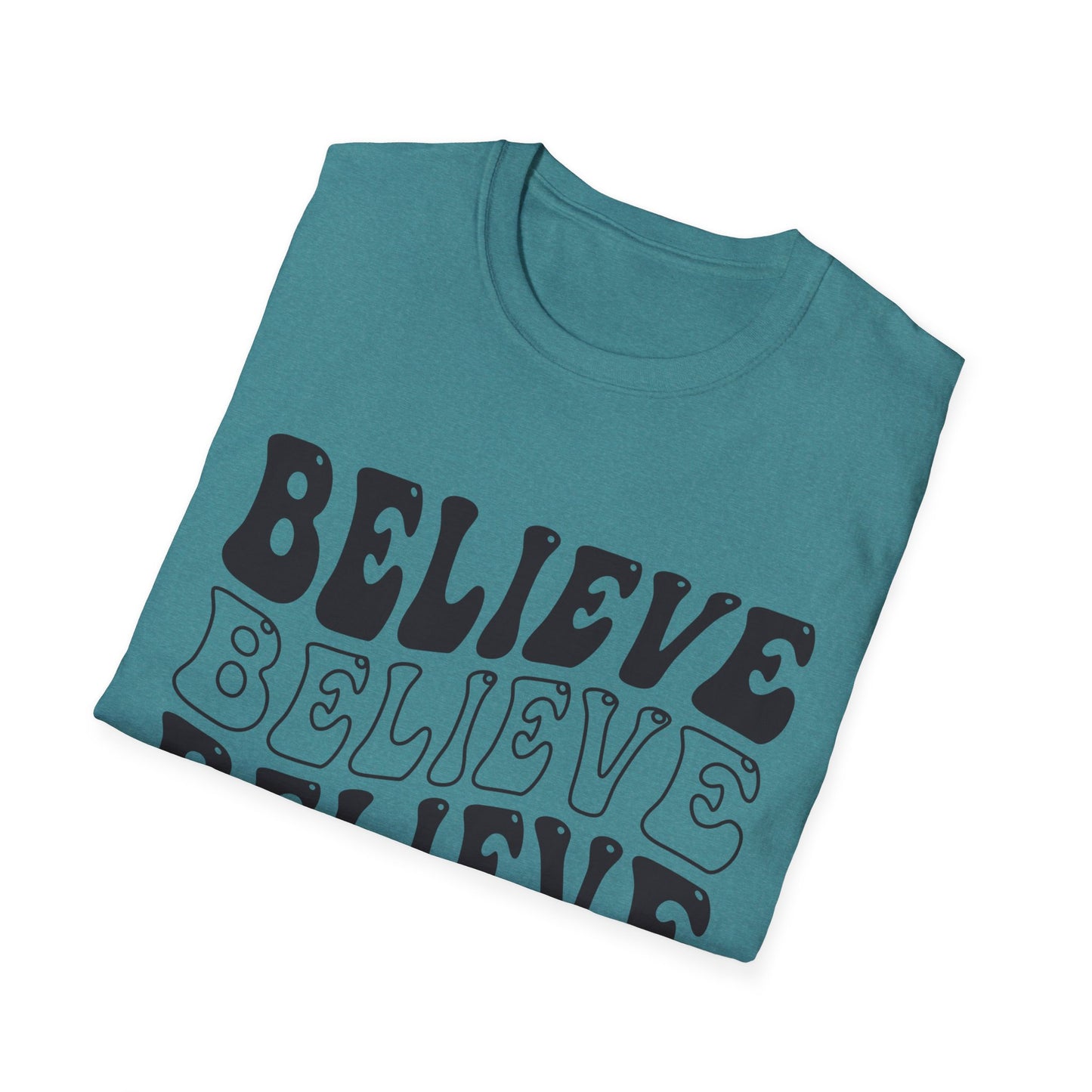 Believe Graphic Tee - Unisex Softstyle T-Shirt, Inspirational Shirt, Motivational Gift, Casual Wear, Everyday Style