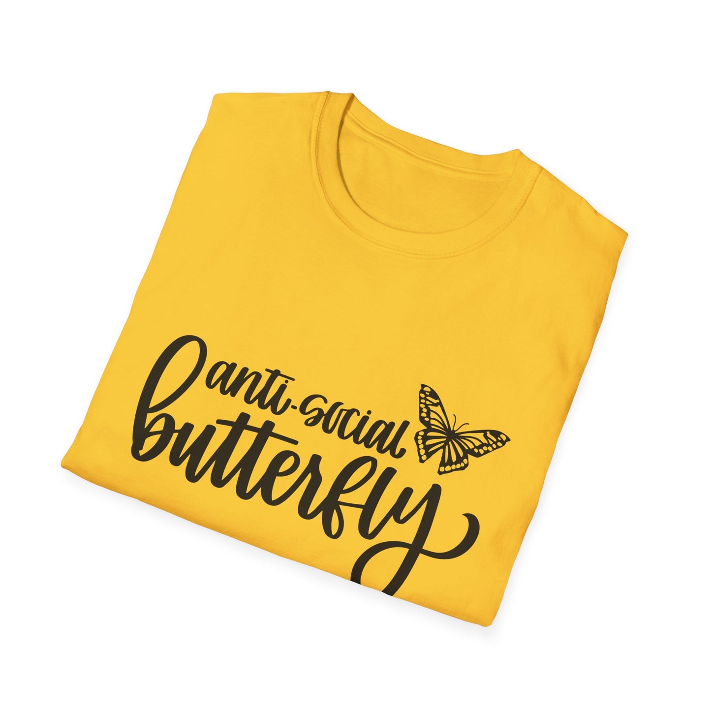 Anti-Social Butterfly Unisex Softstyle T-Shirt - Perfect for Introverts