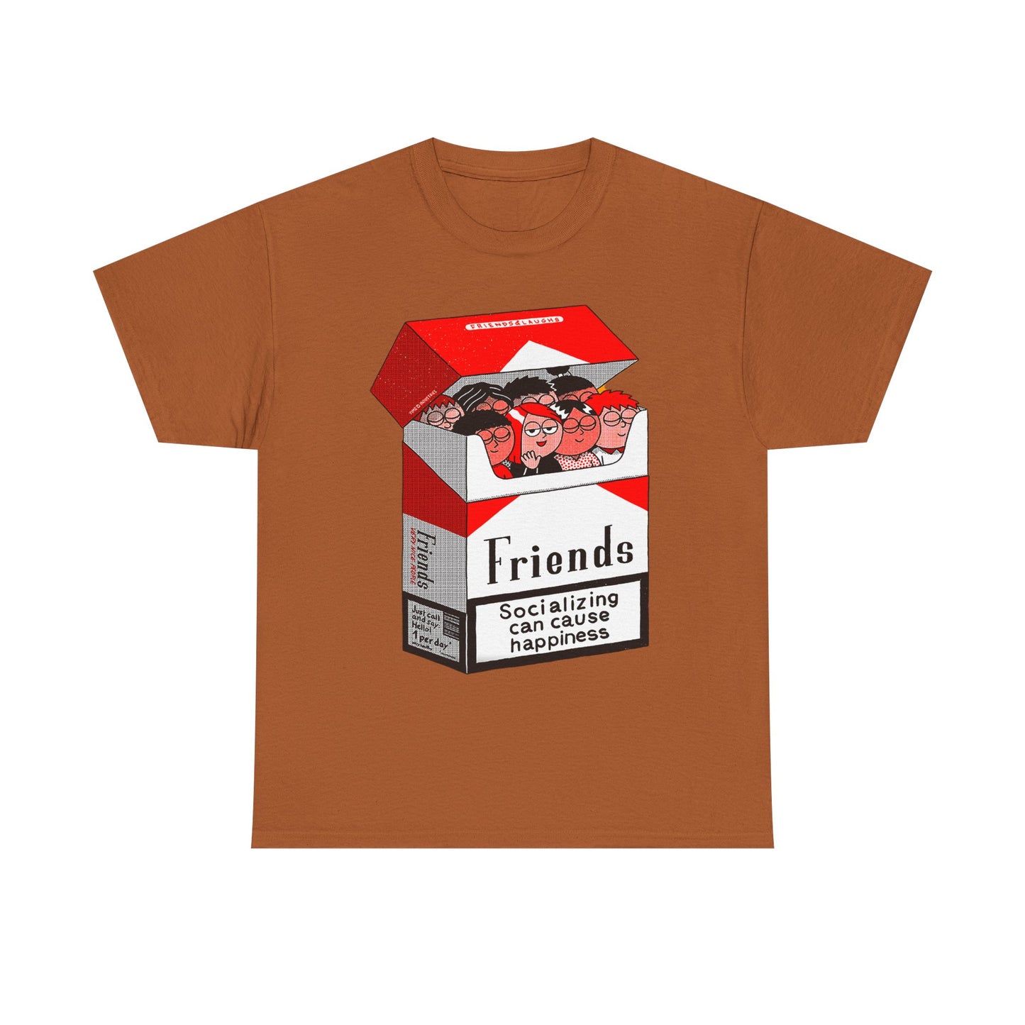 Friends Socializing Unisex Heavy Cotton Tee - Fun Graphic T-Shirt