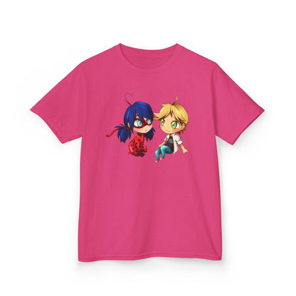 Kids Cute Chibi Characters Tee, Lightweight T-Shirt for Playtime, Gifts for Boys & Girls, Cartoon Lover Apparel, Birthday Outfit