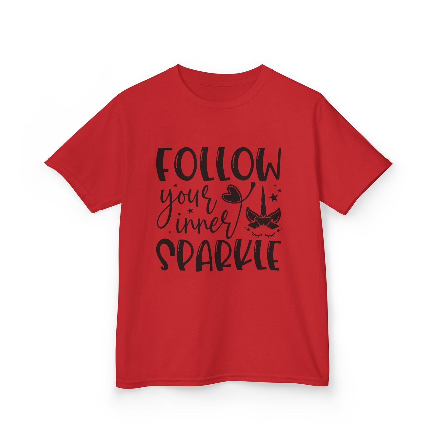 Kids Heavy Cotton™ Tee - Follow Your Inner Sparkle T-Shirt for Creative Kids