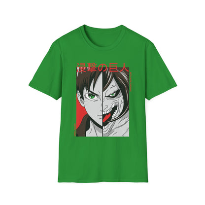Anime-Inspired Unisex T-Shirt, Eren Yeager Graphic Tee, Casual Streetwear, Gift for Fans, Unique Graphic Shirt