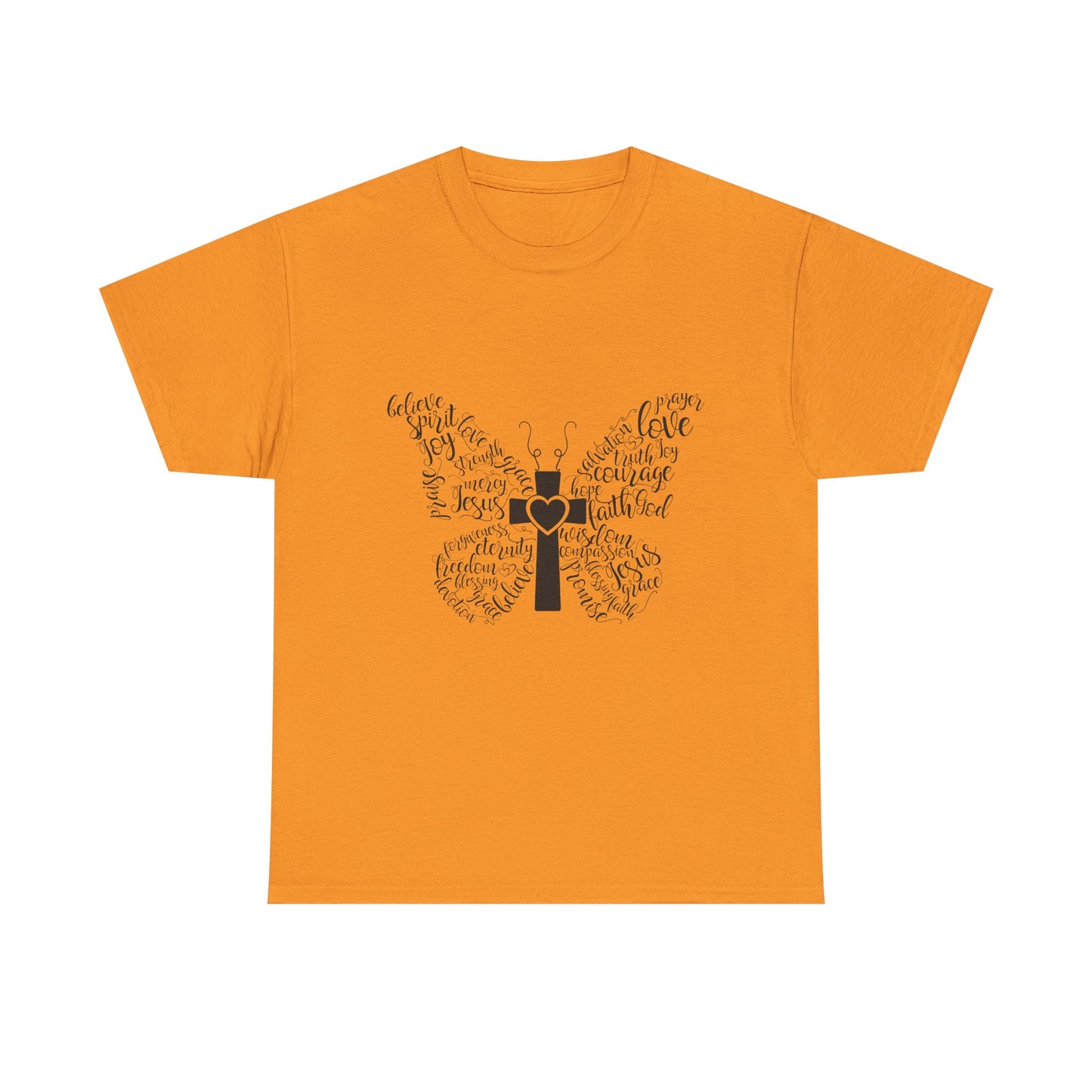 Inspirational Butterfly Unisex Heavy Cotton Tee - Love and Hope Design