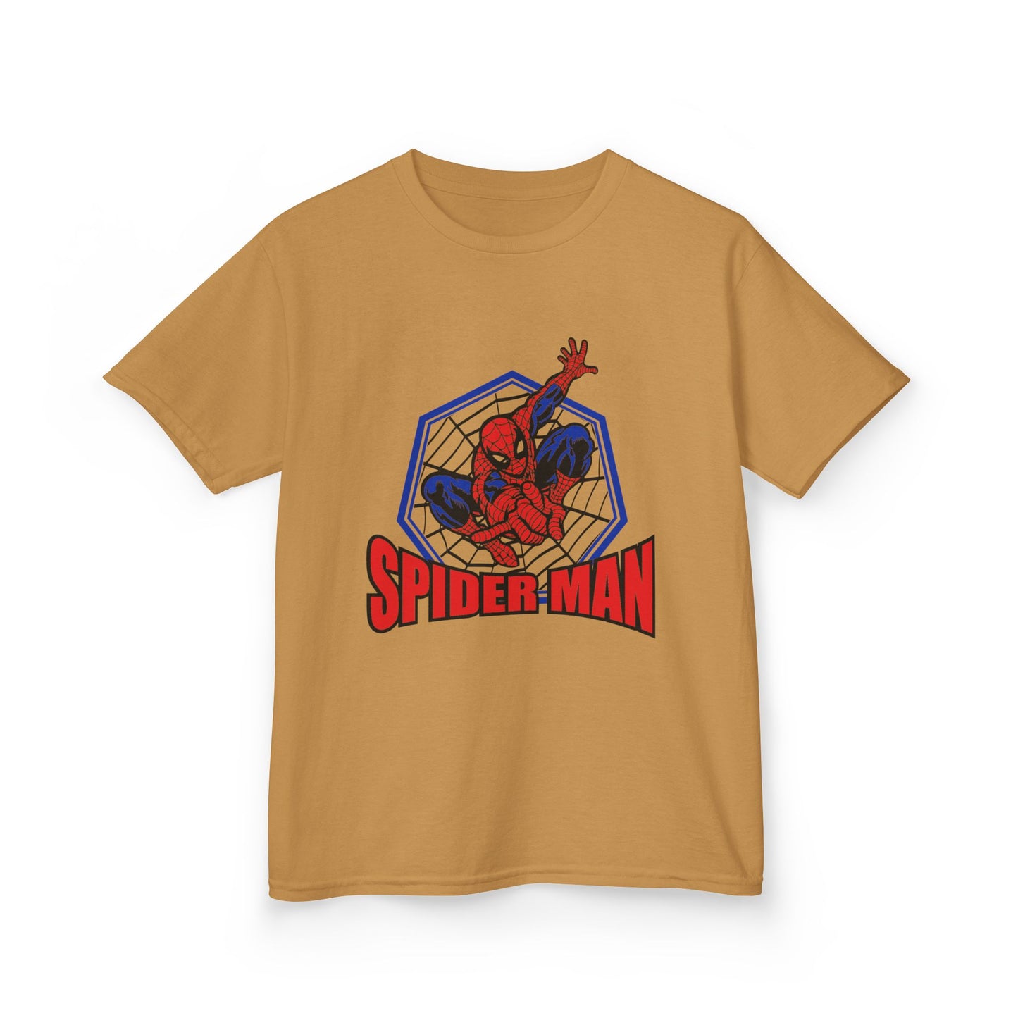 Kids Spider-Man Heavy Cotton Tee, Superhero Shirt, Marvel Tee for Boys, Birthday Gift, Comic-themed Apparel, Playwear