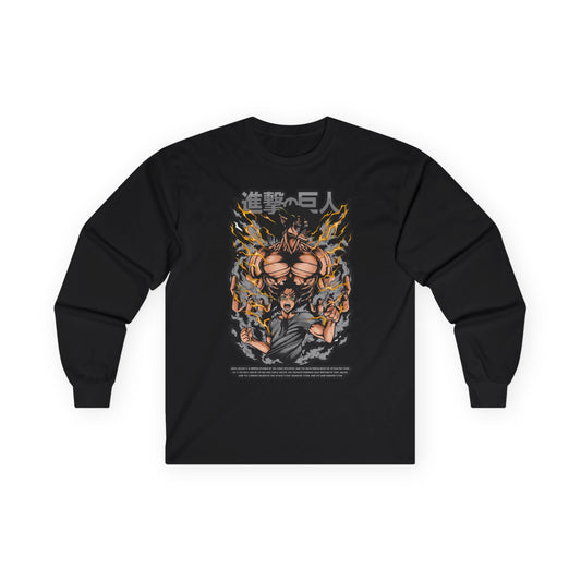 Attack on Titan Anime Long Sleeve Tee — Eren Titan Graphic Shirt