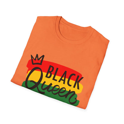 Black Queen Unisex Softstyle T-Shirt | Empowerment, Cultural Pride, Casual Wear, Gift for Her, Black History Month