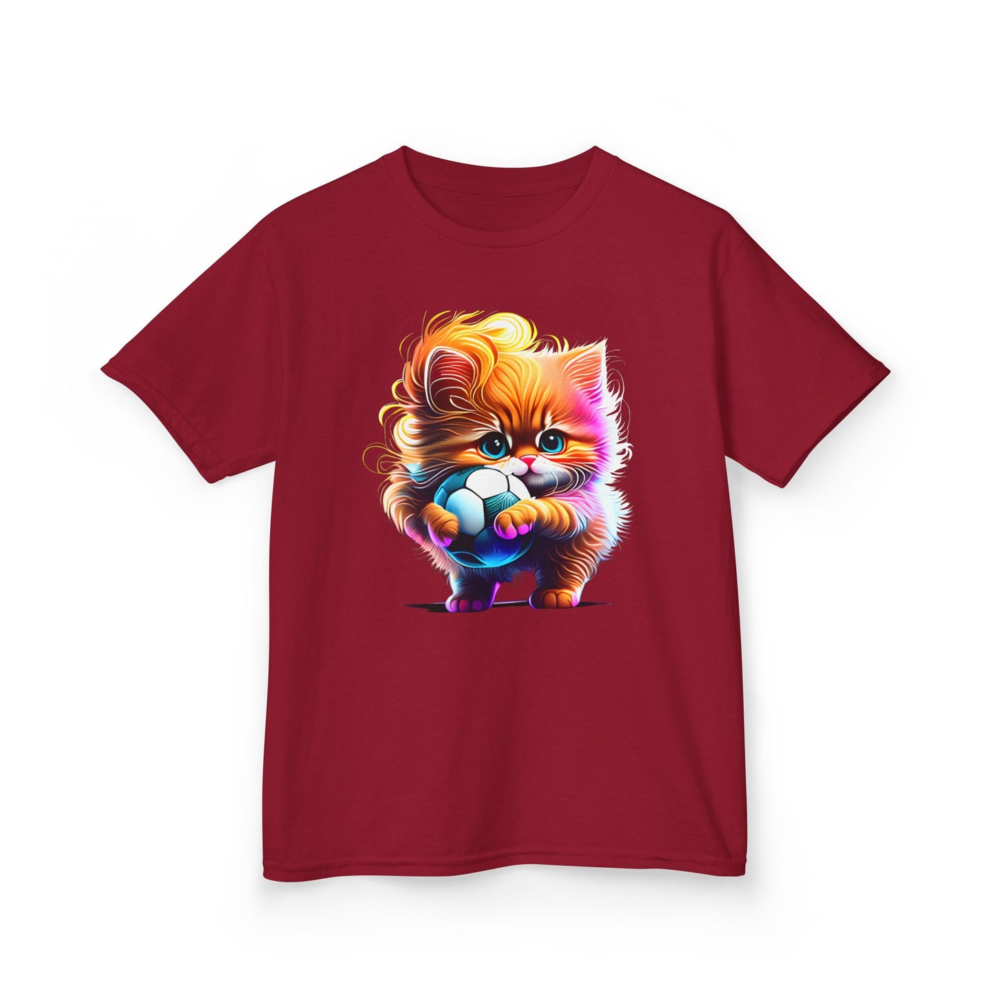 Colorful Kitten Kids Tee - Fun, Playful Cotton T-Shirt for Cat Lovers