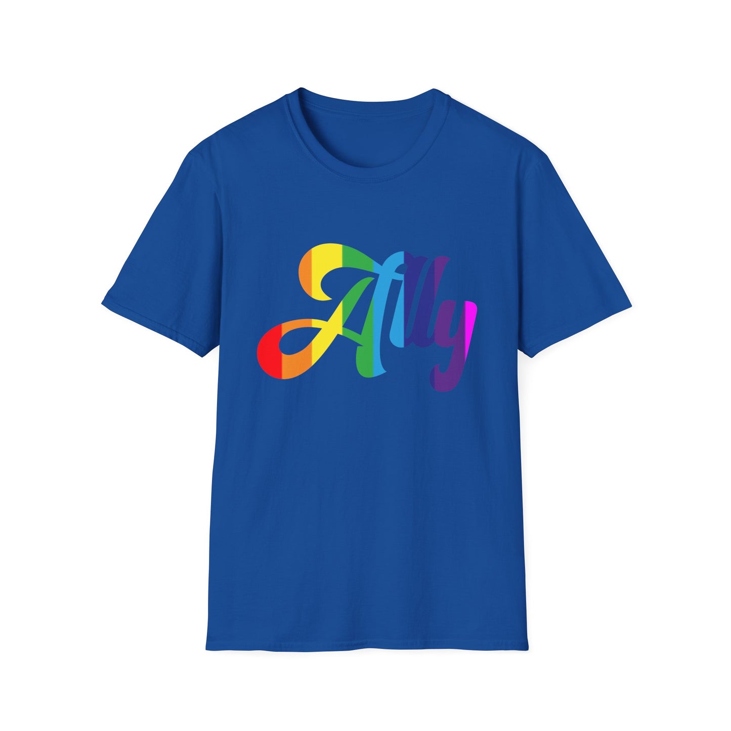 Pride Ally T-Shirt, Unisex Tee for LGBTQ+ Support, Softstyle Shirt for Everyday Wear, Gift for Allies