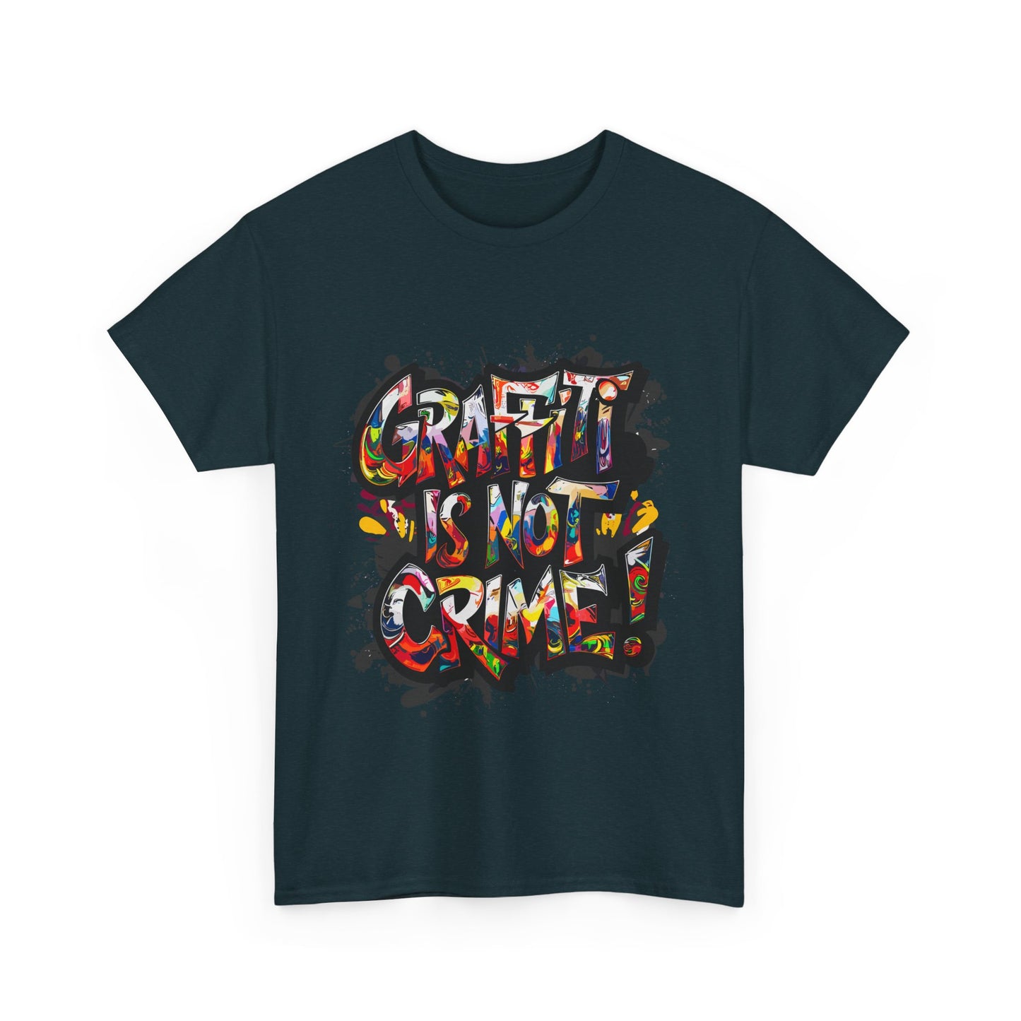 Craft is Not a Crime Unisex Heavy Cotton Tee, Graffiti Art Shirt, Streetwear, Gift for Artists, Art Lover's Top, Trendy Graphic Tee