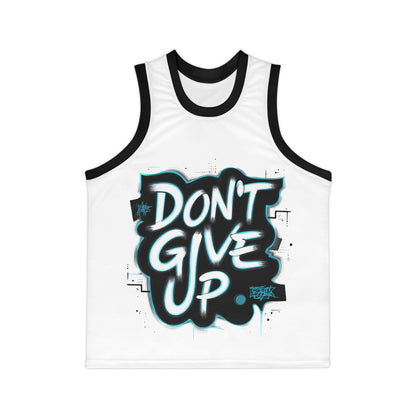 Unisex Basketball Jersey - Don't Give Up Motivation Tank, Sportswear for Athletes, Gift for Basketball Lovers, Fitness Apparel, Streetwear