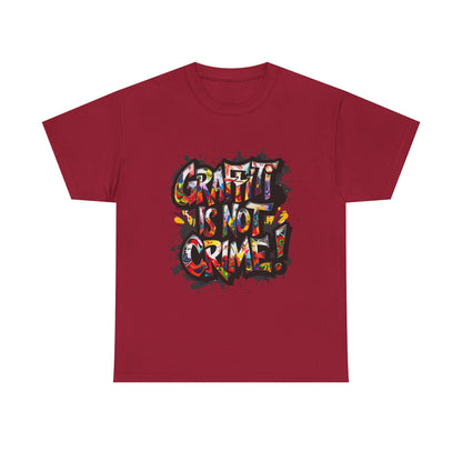 Craft is Not a Crime Unisex Heavy Cotton Tee, Graffiti Art Shirt, Streetwear, Gift for Artists, Art Lover's Top, Trendy Graphic Tee