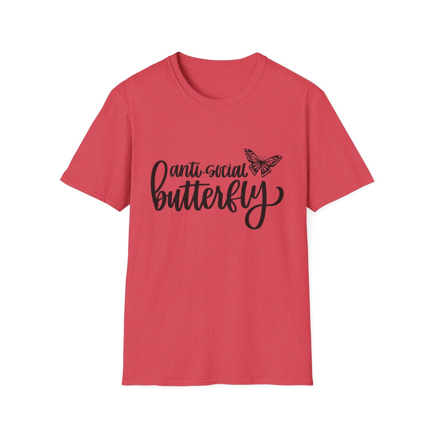 Anti-Social Butterfly Unisex Softstyle T-Shirt - Perfect for Introverts