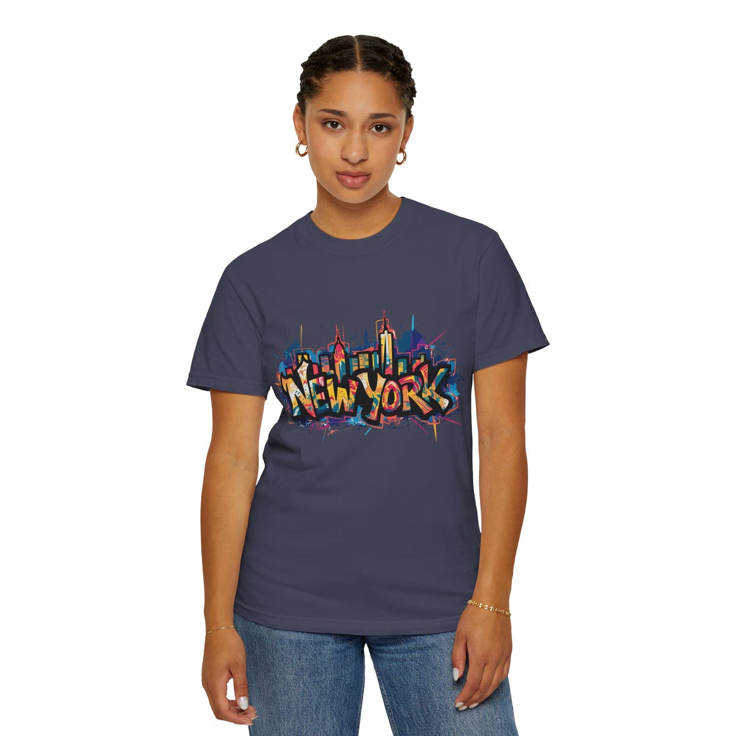 Colorful New York Graffiti T-Shirt, Streetwear Tee, City Vibe Shirt, Travel Souvenir Gift, Urban Fashion, Summer Outfit