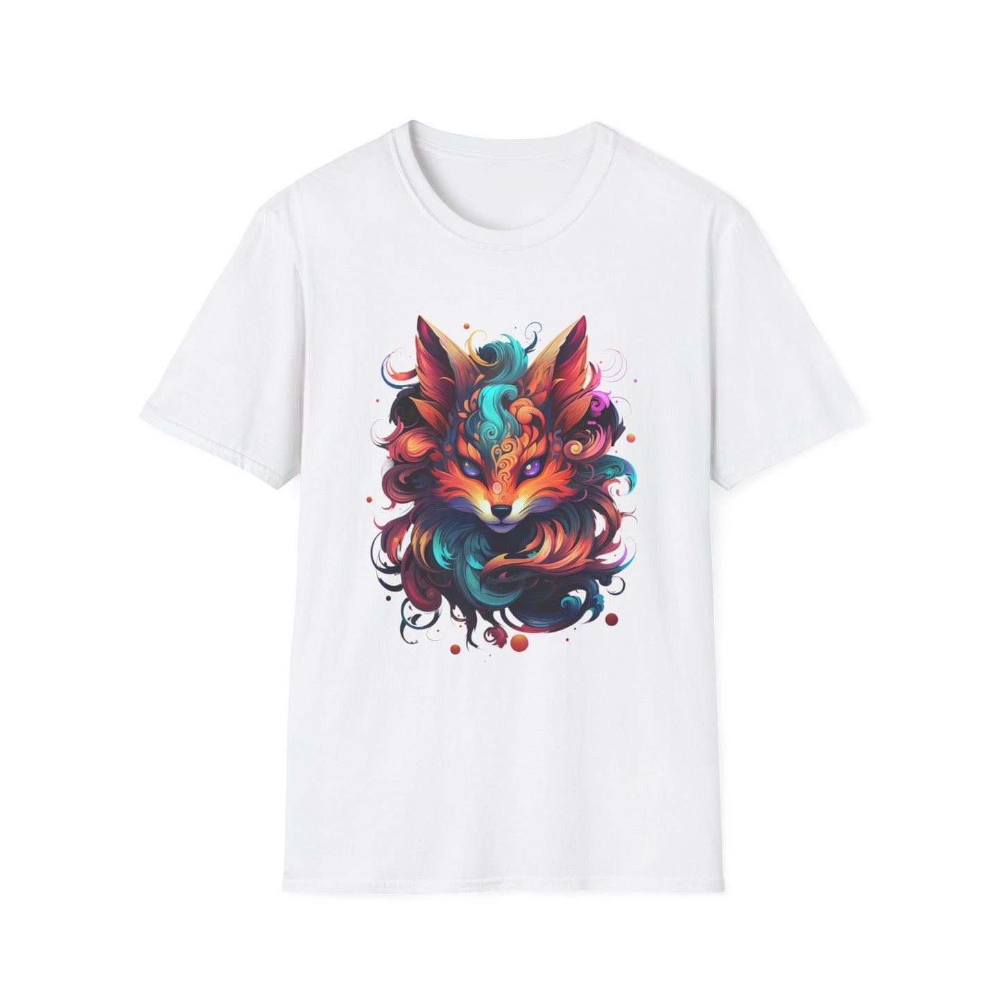 Colorful Fox Illustration Unisex T-Shirt - Vibrant Art Tee