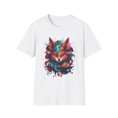 Colorful Fox Illustration Unisex T-Shirt - Vibrant Art Tee
