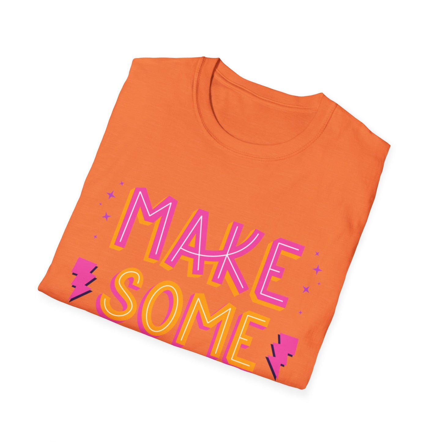 Make Some Noise Unisex Softstyle T-Shirt, Music Lovers Tee, Party Shirt, Gift for Friends, Festival Attire
