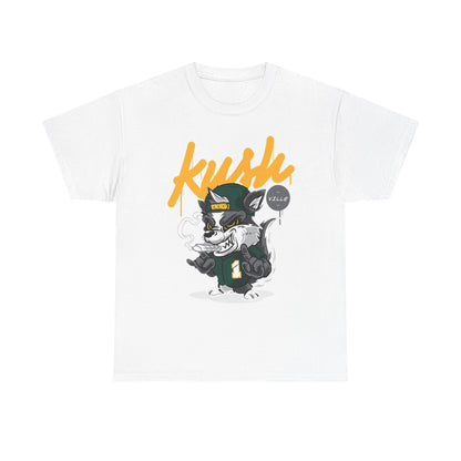 Street Style Unisex Heavy Cotton Tee - 'Kush Ville' Graphic Design