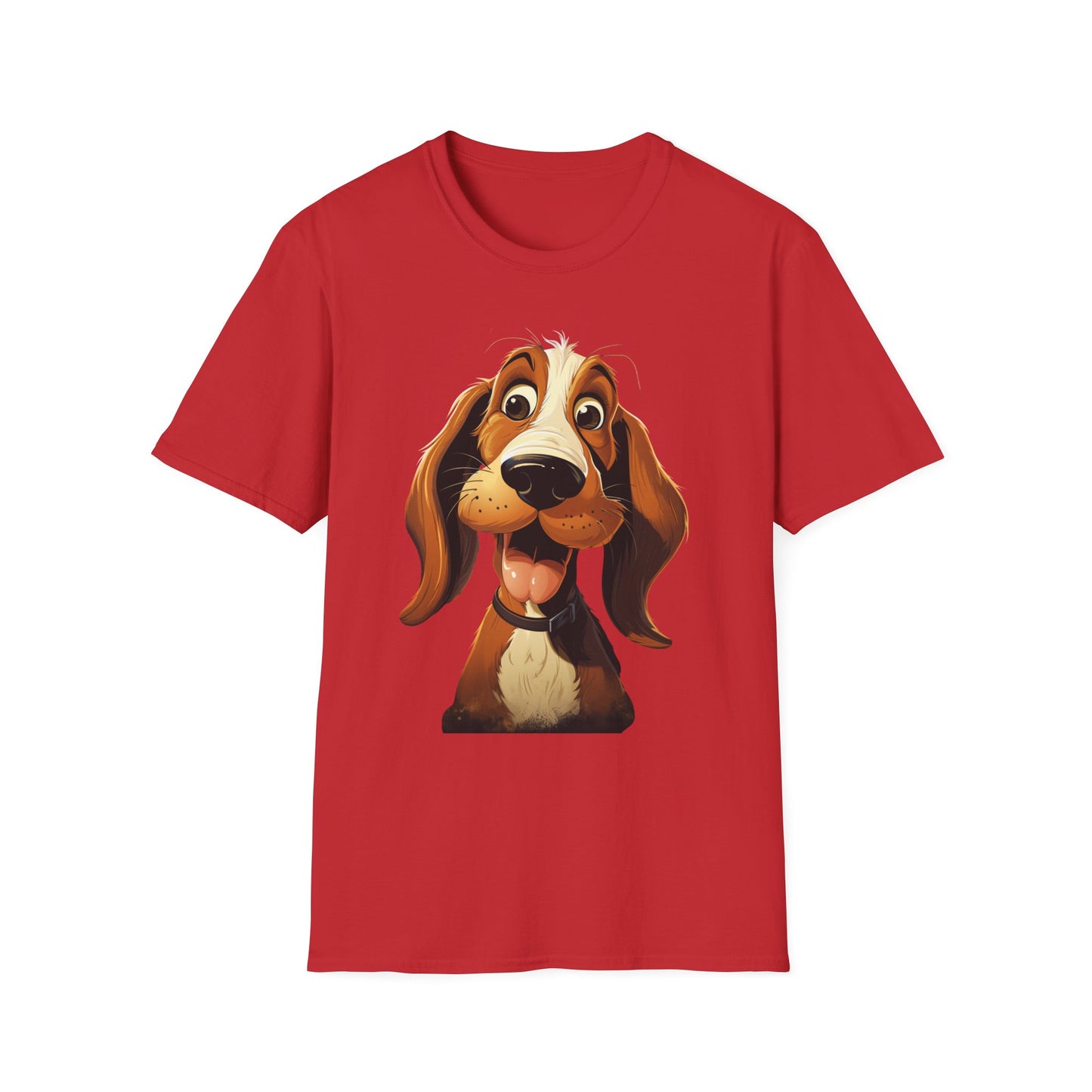 Playful Dog Graphic T-Shirt - Unisex Softstyle Tee for Dog Lovers