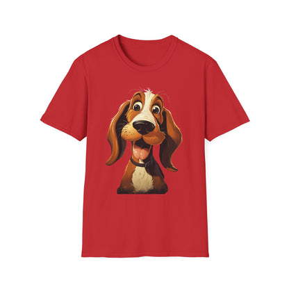 Playful Dog Graphic T-Shirt - Unisex Softstyle Tee for Dog Lovers