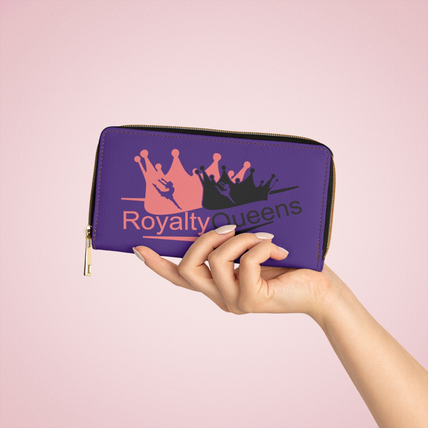 Royalty Queens Zipper Wallet - Stylish Purple Wallet for Confident Women