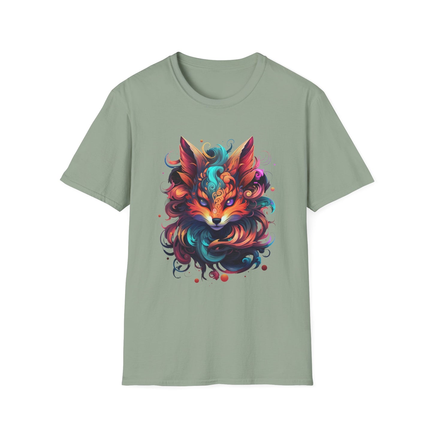 Colorful Fox Illustration Unisex T-Shirt - Vibrant Art Tee