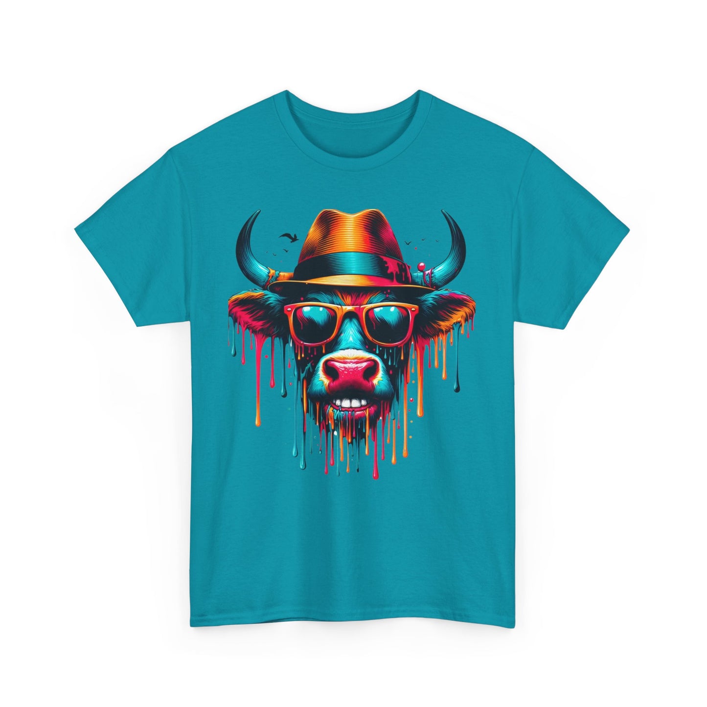 Cool Cow Graphic Unisex Heavy Cotton Tee - Fun Party T-Shirt