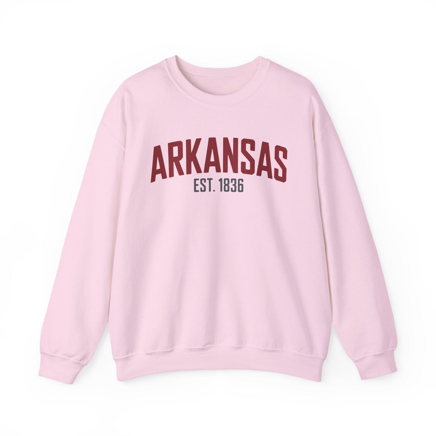 Arkansas Crewneck Sweatshirt – "Arkansas Est. 1836" Classic State Pullover