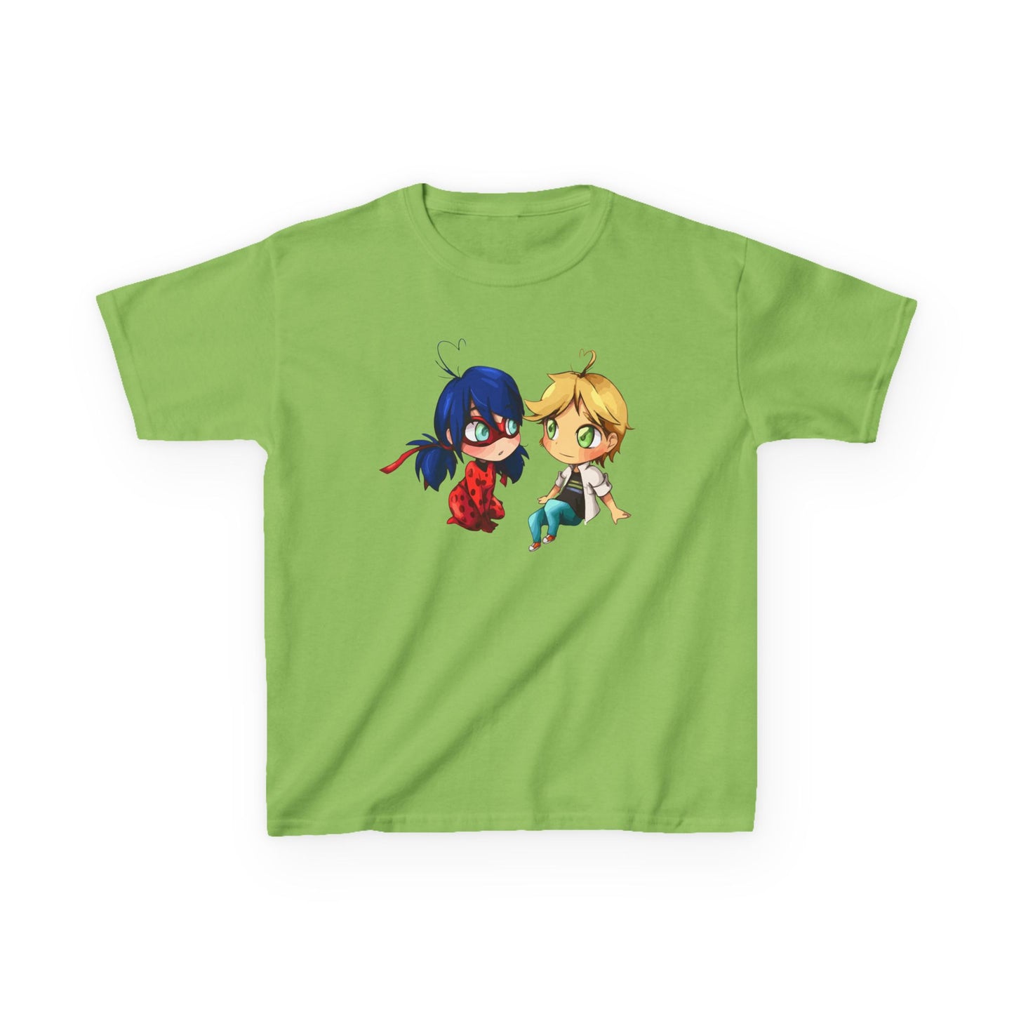 Kids Cute Chibi Characters Tee, Lightweight T-Shirt for Playtime, Gifts for Boys & Girls, Cartoon Lover Apparel, Birthday Outfit