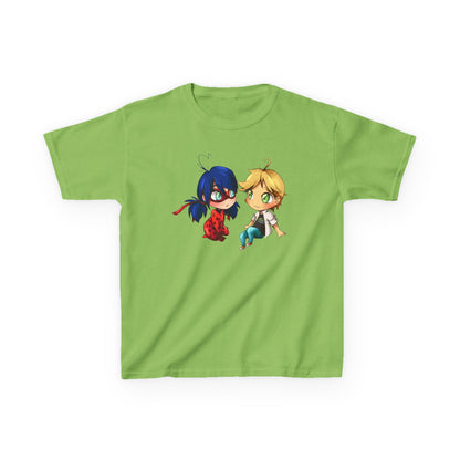 Kids Cute Chibi Characters Tee, Lightweight T-Shirt for Playtime, Gifts for Boys & Girls, Cartoon Lover Apparel, Birthday Outfit