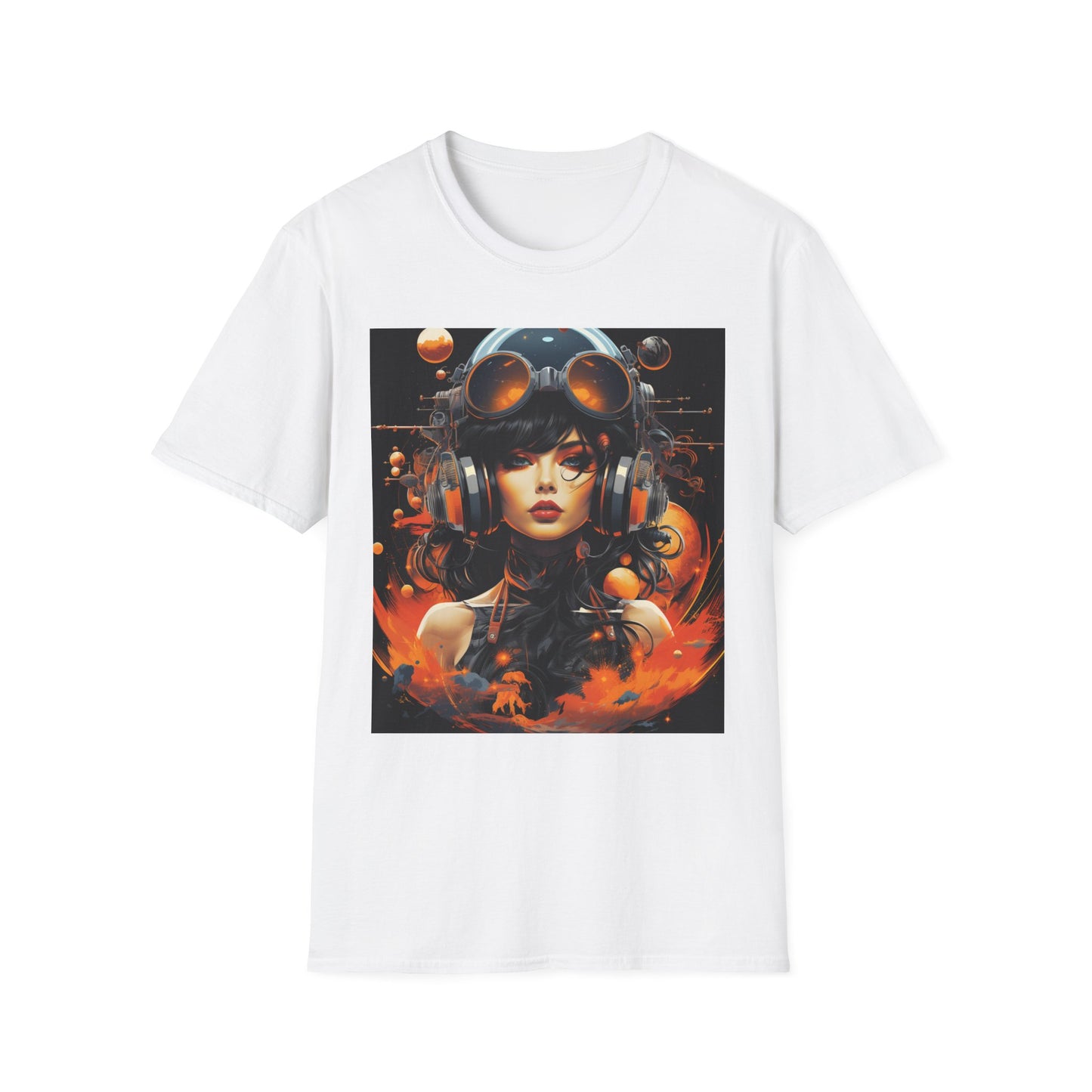 Bold Graphic Unisex T-Shirt - Retro Space Girl Design