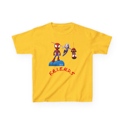 Kids' Friends Spider-Man Tee - Fun & Colorful Cotton T-Shirt for Young Superheroes