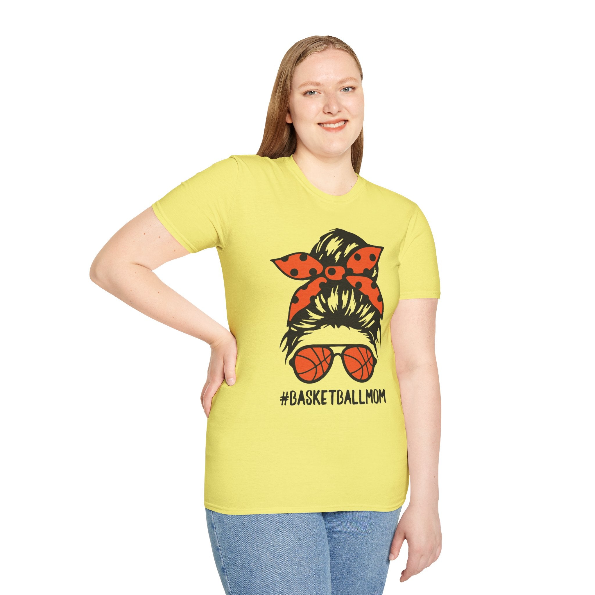 #BasketballMom Unisex Softstyle T-Shirt - Fun and Stylish Tee for Basketball Moms
