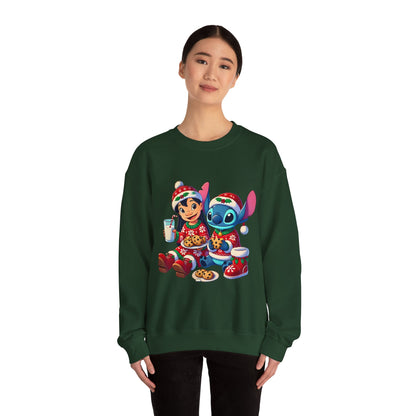 Holiday Character Sweatshirt — Cute Christmas Cookies & Milk Design