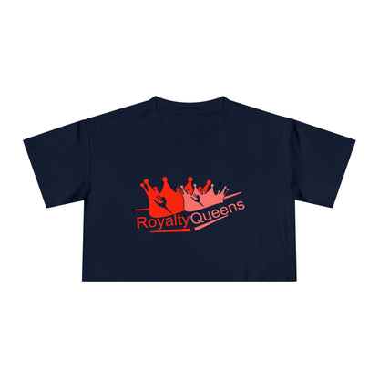 Royalty Queens Women's Crop Tee - Trendy Streetwear, Gift for Queens, Birthday Top, Casual Summer Top, Empowerment Fashion