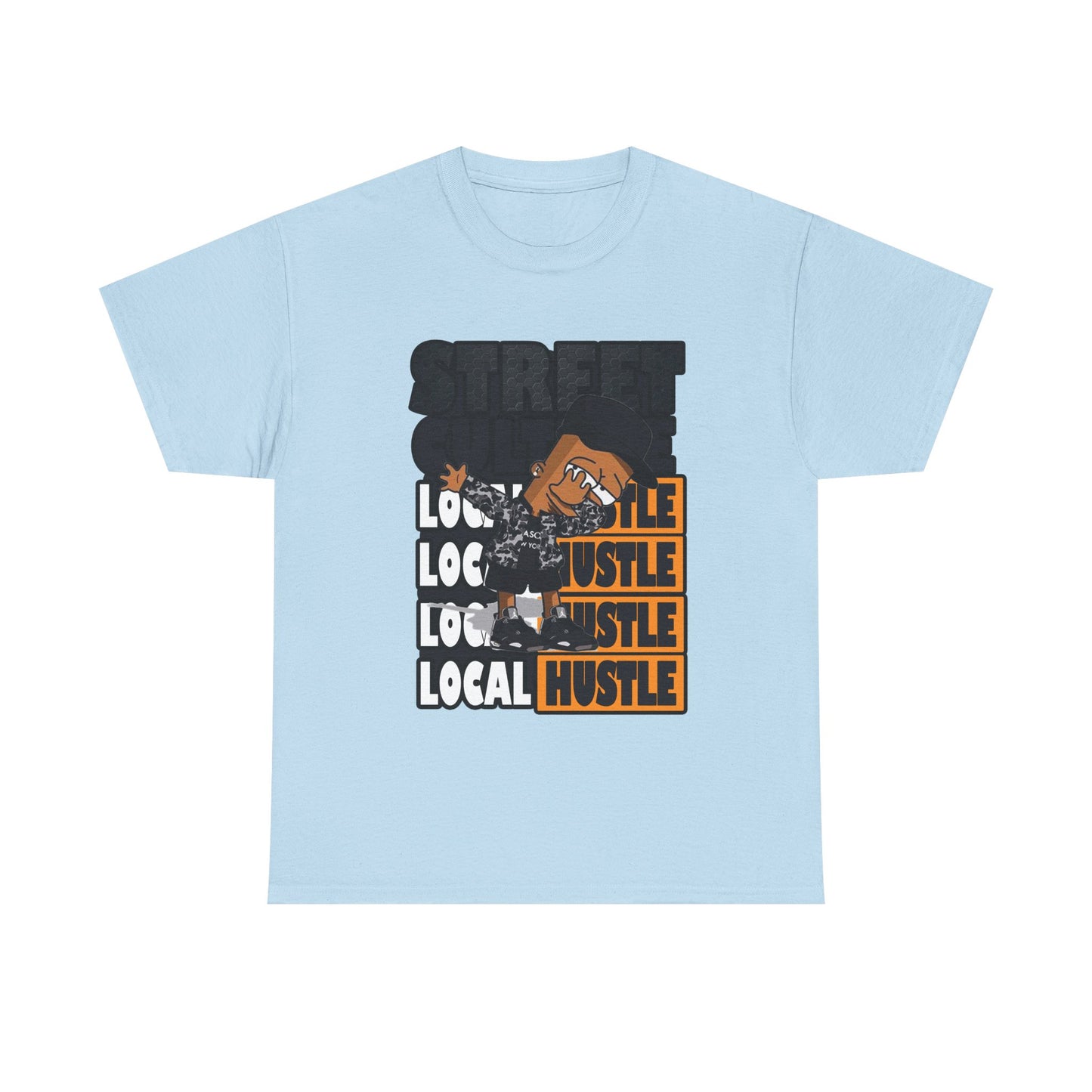 Street Hustle Unisex Heavy Cotton Tee | Casual Graphic T-Shirt for Entrepreneurs