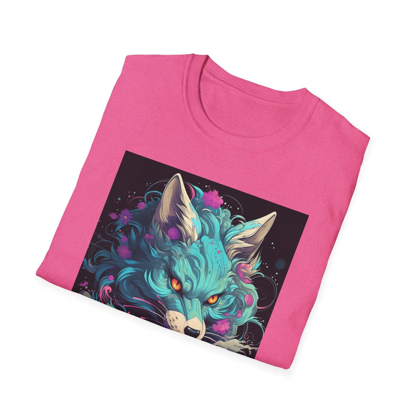 Mystical Wolf T-Shirt | Unisex Softstyle Tee, Fantasy Apparel, Gift for Nature Lovers, Unique Statement Shirt, Casual Fashion