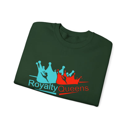 Crewneck Sweatshirt - "Royalty Queens" Colorful Crown Graphic