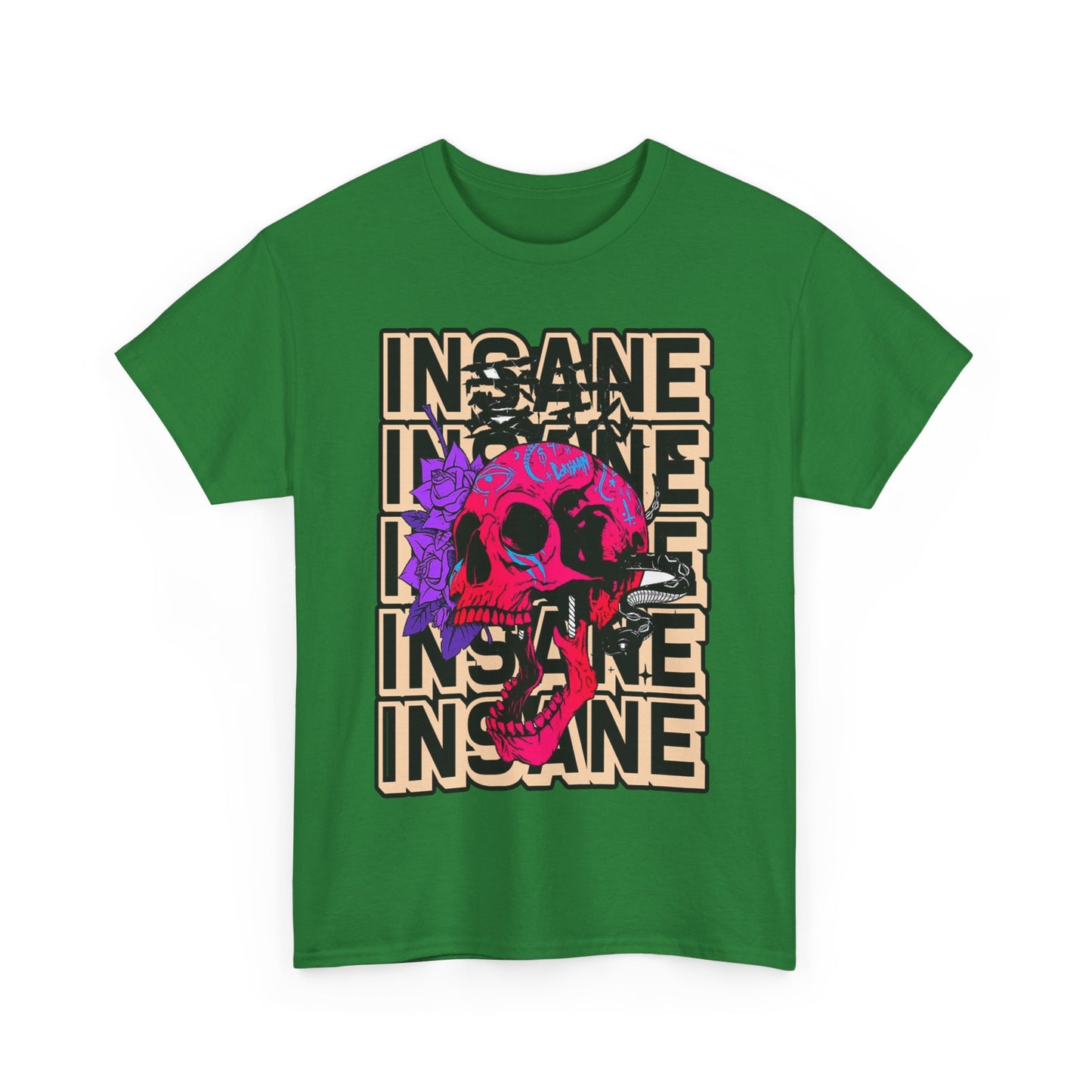 Edgy Skull Art Unisex Heavy Cotton Tee - Perfect for Alternative Fashion Lovers