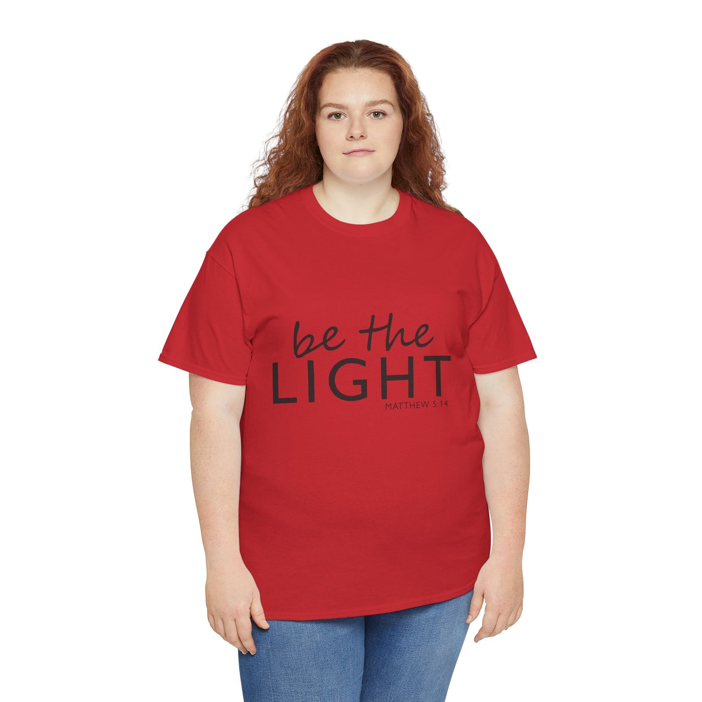 Be the Light Unisex Heavy Cotton Tee - Inspirational Faith Shirt
