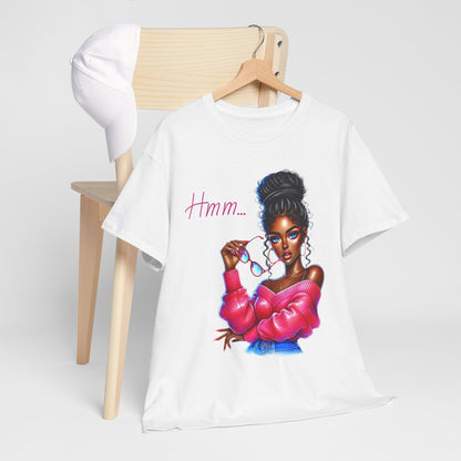 Expressive Aesthetic Tee – 'Hmm...' Design for Trendsetters