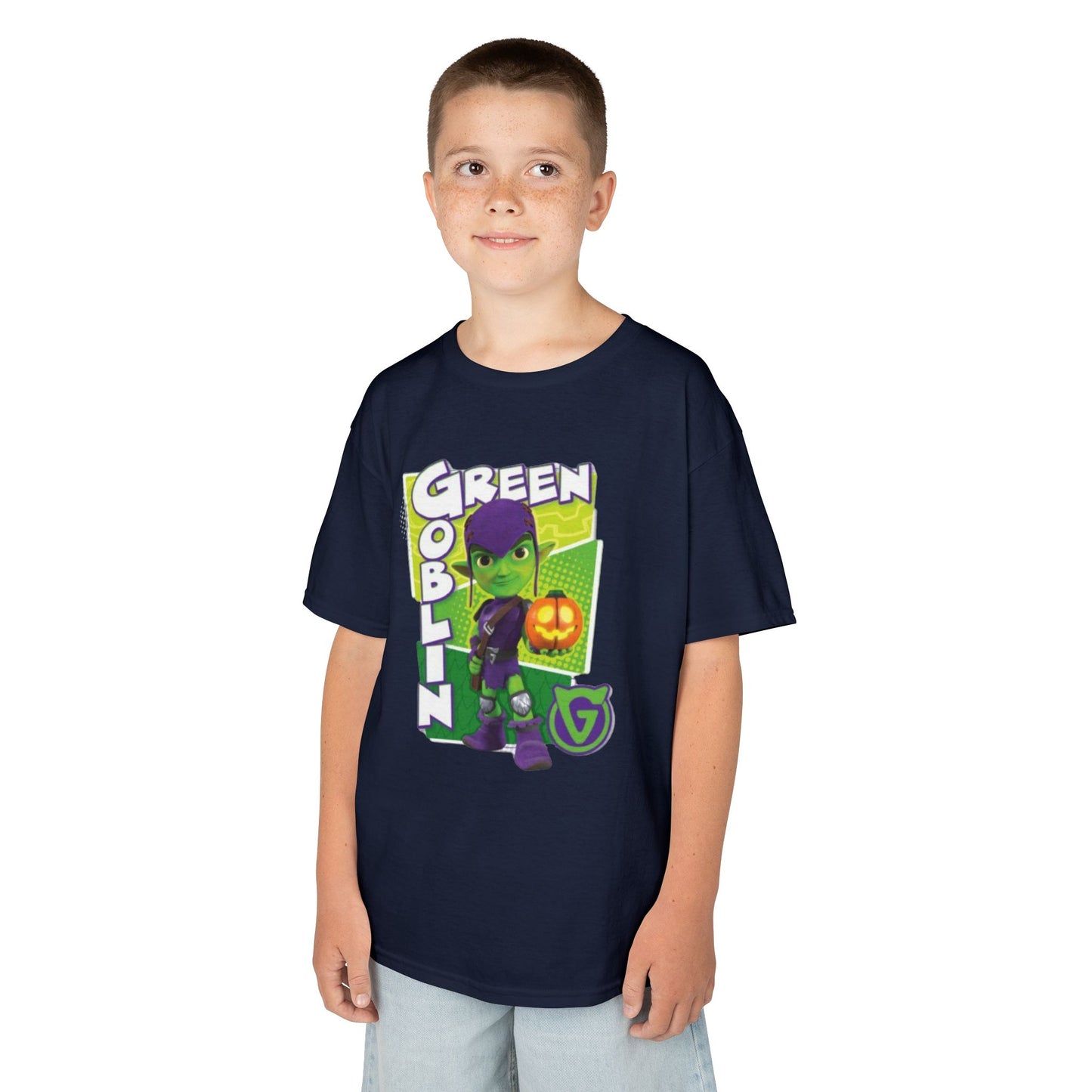 Kids Green Goblin Tee - Fun Halloween T-Shirt for Kids